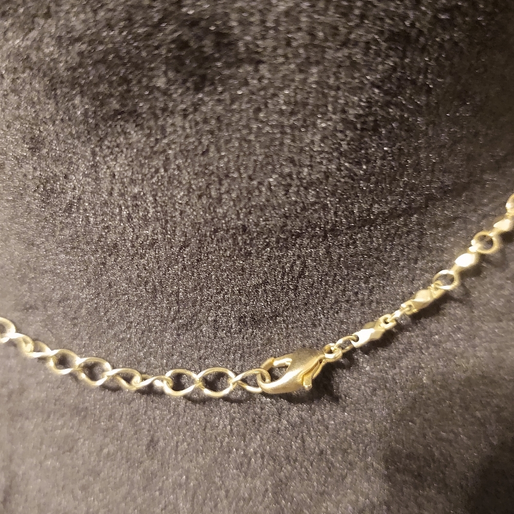 Gold choker necklace 14 in - Picture 2 of 2